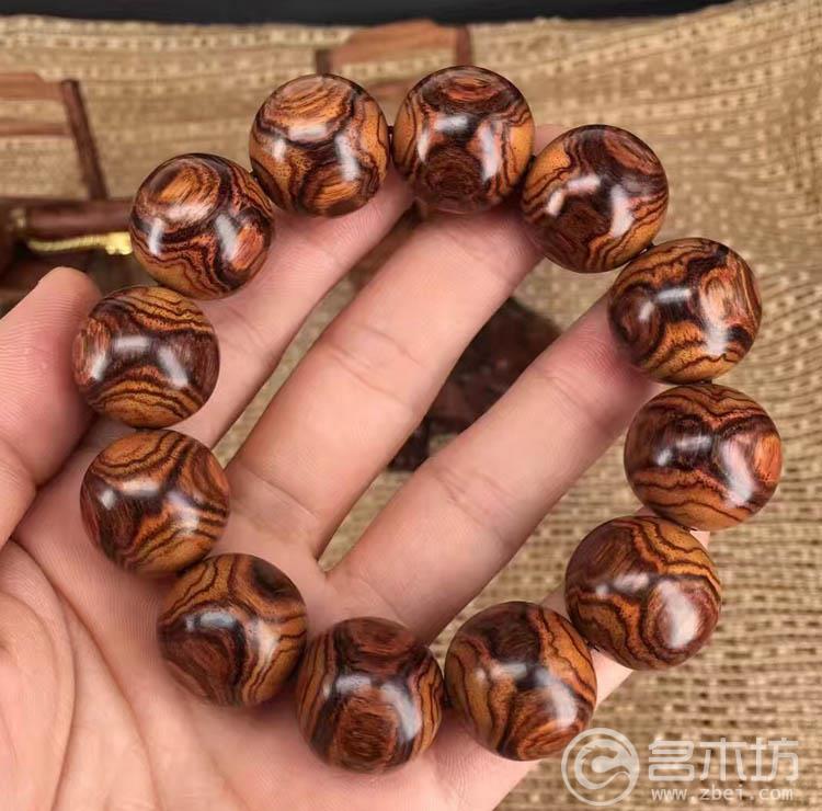 海南黄花梨糠梨老料对眼手串